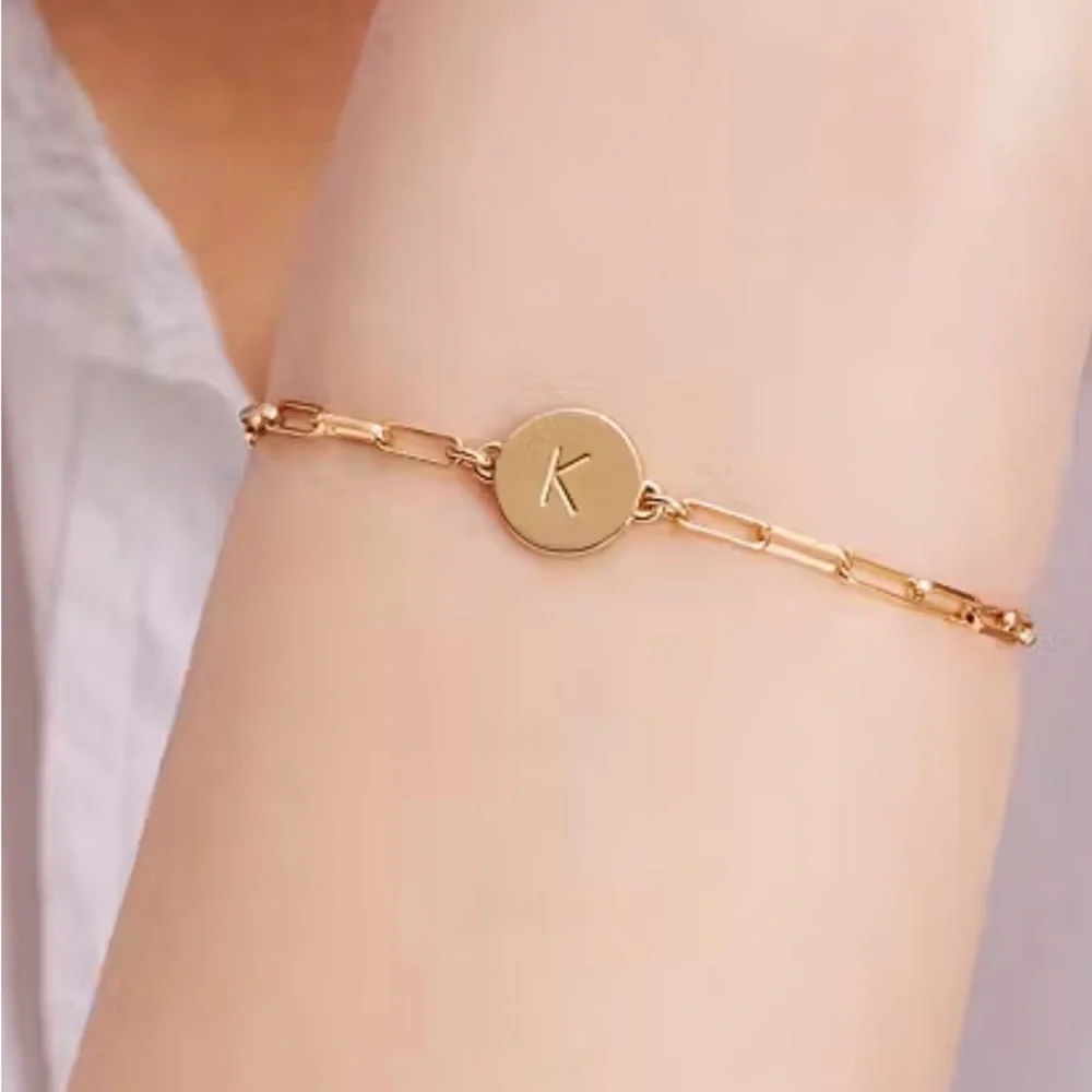 Kate Spade K Initial Disc Bracelet Gold